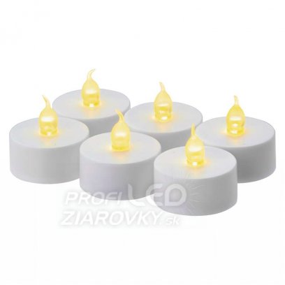 Čajové sviečky sada 6x1led ip20 1x cr2032 vintage biele