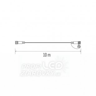 Zara predlžovací kábel pre spojovateľné reťaze - 10m - transparentný