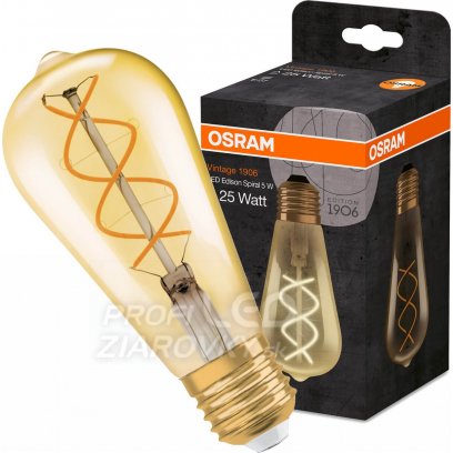 Led žiarovka filament 5w osram vintage rf 1906 clas st - teplá biela