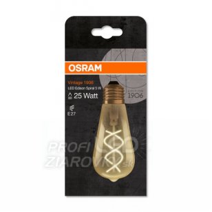 Led žiarovka filament 5w osram vintage rf 1906 clas st - teplá biela