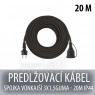 Predlžovací kábel spojka vonkajší 3x...