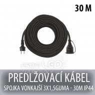 Predlžovací kábel spojka vonkajší 3x...