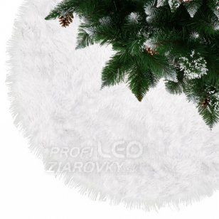 Koberček pod Vianočný stromček - 72cm - biela umelá kožušina
