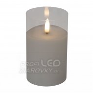 Led sviečka z pravého vosku v skle - 12,5cm...