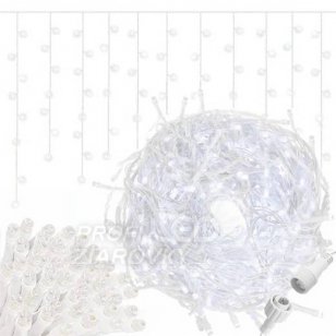 Vianočná led svetelná záclona na spájanie vonkajšia flash - 500led - 20m - studená biela / studená biela