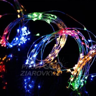 Vianočná led svetelná mikro reťaz vonkajšia + programator - anjelské vlasy 15 liniek - 300led - 2m multicolour