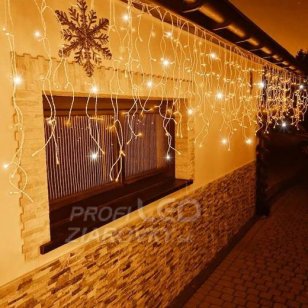 Vianočná led svetelná záclona vonkajšia flash - 1500led - 60m teplá biela / studená biela