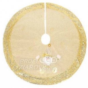 Koberček pod Vianočný stromček - 106cm - Mikuláš na zlatej