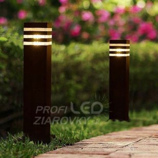 Záhradné svietidlo stĺpikové - TEXAS grafitové - LED E27 - 44cm Polux