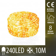 Vianočný had vonkajší - programátor - 240led - 10m - Teplá biela