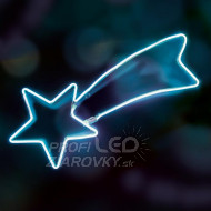 Neon-light kométa vonkajšia - 31x64 cm - modr...