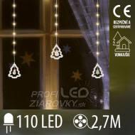 Vianočná led svetelná záclona vonkajšia - záv...