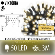 Viktória spojovateľná led svetelná záclona vo...