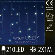 Vianočná led svetelná záclona na spájanie von...