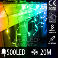 Vianočná led svetelná záclona na spájanie von...