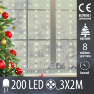 Vianočná mikro LED záclona vnútorná USB - 200...