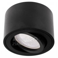 Podhľadové okrúhle svietidlo čierne amat-s 50mm