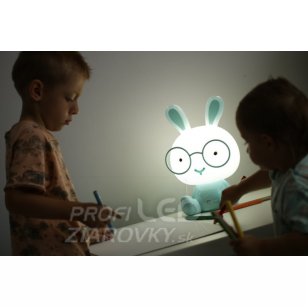 Detská nočná lampa led zajačik polux, 2,5w - modrá