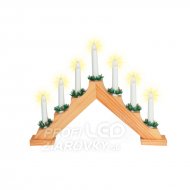 Svietnik pyramída, drevo, 7 žiaroviek, 230v