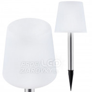 Záhradná lampa LED so solárnym pohonom biela/...
