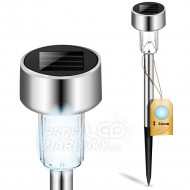 Záhradná lampa LED so solárnym pohonom Chrome...