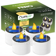 4x LED solárna záhradná lampa 3000K IP44 Plam...