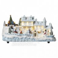 Led vianočný domček 20x38cm, vnútorný, teplá biela
