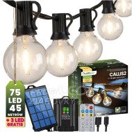 Solárna záhradná girlanda 75x LED ozdobné guľ...