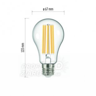 LED žiarovka Filament A67 17W E27 teplá biela