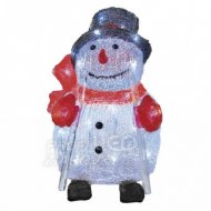 LED vianočný snehuliak, 28 cm, vonkajš...