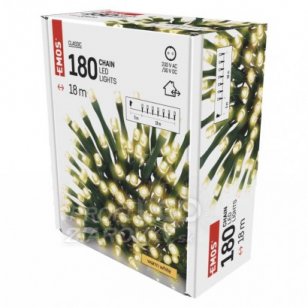 LED vianočná reťaz, 24 m, vonkajšia aj vnútorná, teplá biela, časovač