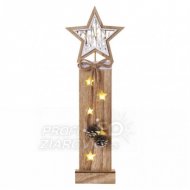 LED dekorácia drevená – hviezdy, 48 ...