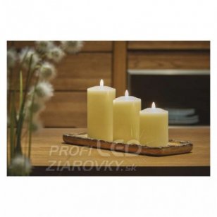 LED dekorácia – 3× vosková sviečka, 3× AAA, časovač