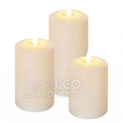 LED dekorácia – 3× vosková sviečka, 3× AAA, časovač
