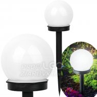 Solárne LED záhradné svietidlo WHITE BALL - 10cm - Polux