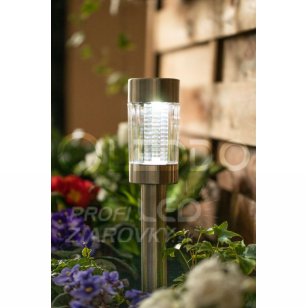 Solárne LED záhradné svietidlo GRANAT - chróm - Polux