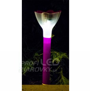 Solárne LED záhradné svietidlo TULIPANEK - ružové - Polux 