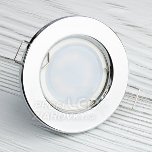 Podhľadové zapustené svietidlo - okrúhle - GU10 - chrómové