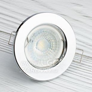 Podhľadové zapustené svietidlo - okrúhle - GU10 - chrómové