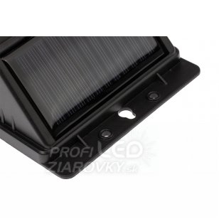 Solárny LED reflektor 3W - 5500-6000K - Studená biela - IP65 čierny