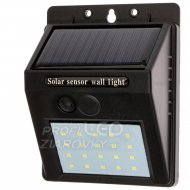 Solárny LED reflektor 3W - 5500-6000K - Studená biela - IP65 čierny