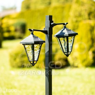 Záhradné solárne LED svietidlo Latarnia - 137cm - Polux - studená biela