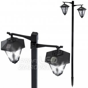 Záhradné solárne LED svietidlo Latarnia - 137cm - Polux - studená biela