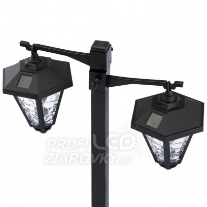 Záhradné solárne LED svietidlo Latarnia - 137cm - Polux - studená biela