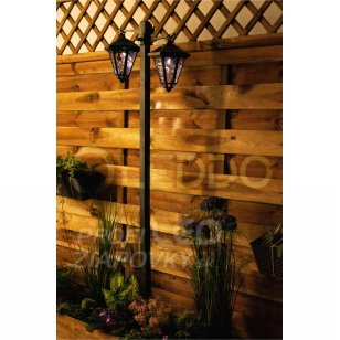 Záhradné solárne LED svietidlo Latarnia - 137cm - Polux - studená biela