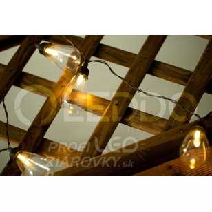 Záhradná solárna dekoračná girlanda Edison LED - 3,6m - teplá biela