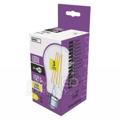 LED žiarovka Filament A67 11W E27 teplá biela
