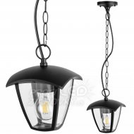 Záhradná závesná lampa Viola - E27 - čierna