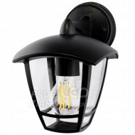 Záhradné nástenné svietidlo E27 Lantern - čierne