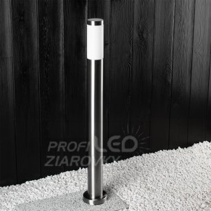 Vonkajšie záhradné svietidlo stĺpikové E27 Lilium Lumiled - 90cm - silver